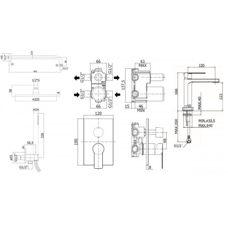 Комплект для душа Paffoni Tango KITTA018RCR071