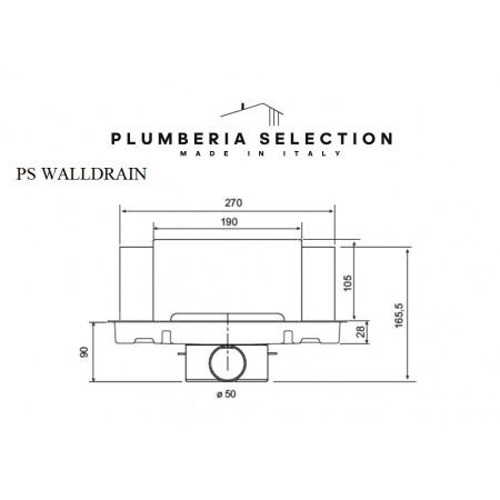 Душевой трап PLUMBERIA SELECTION PSW WALLDRAIN PSW30MT