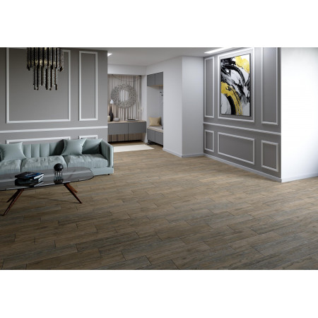 Керамогранит Marimba коричневый 15х60