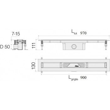 Душевой трап VALSIR ABS LINEA VS0701953