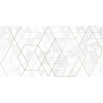 Плитка KT2L052 (KT2L052DT-36) Вставка Calacatta ромбы белый 29,8x59,8