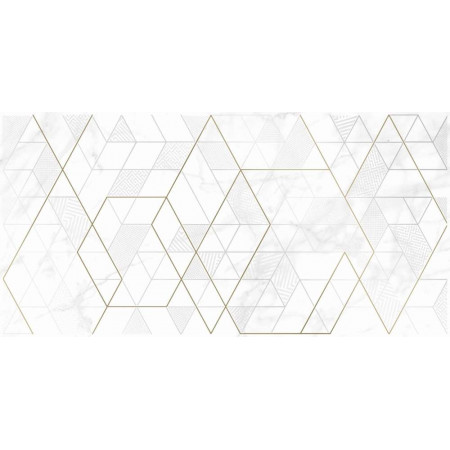 Плитка KT2L052 (KT2L052DT-36) Вставка Calacatta ромбы белый 29,8x59,8