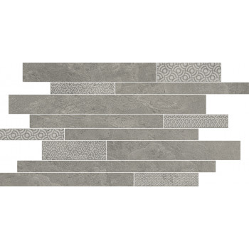 Керамогранит SBM010/SG458420 Ламелла серый мозаичный 50,2x25x8,5
