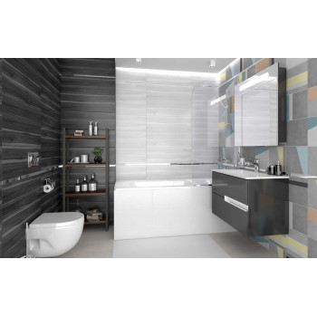 Плитка Blackwood чёрный 25х75