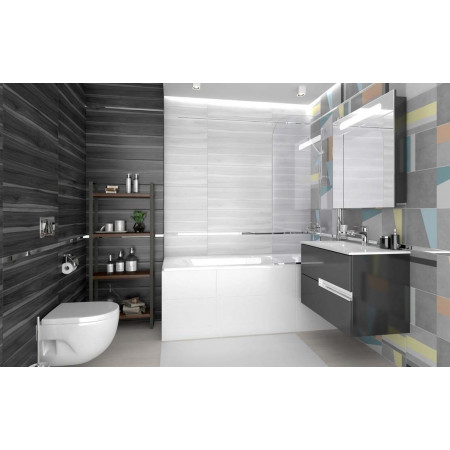 Плитка Blackwood чёрный 25х75