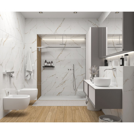 Керамогранит Venato Calacatta Gold белый сатинированный 60х60