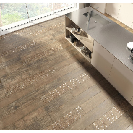 Керамогранит Granite WOOD EGO Brown / Гранит ВУД ЭГО Коричневый SR 120х29,5