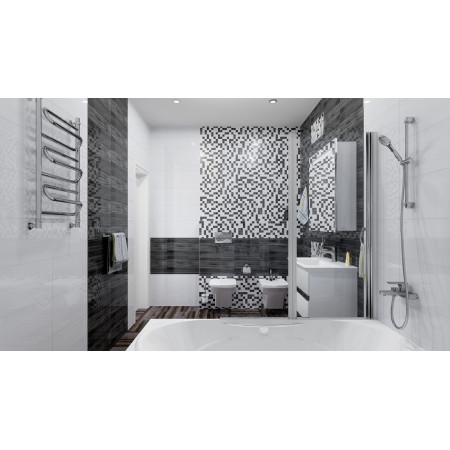 Плитка Декор Апрель бордовый-3 25х50