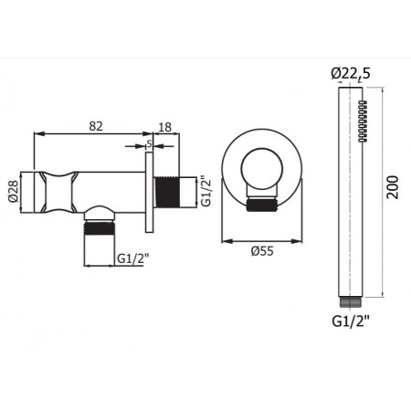 Душевой комплект Plumberia Selection HST3018BO