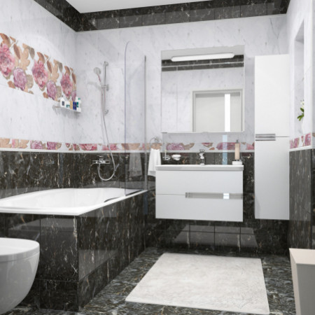 Плитка Бордюр Argos flowers 7,5х25