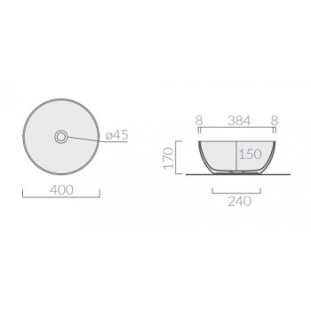 Раковина накладная GALASSIA DREAM 7307