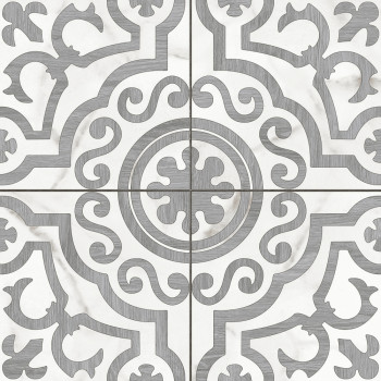 Керамогранит A16010 Siena узоры белый рельеф 42x42