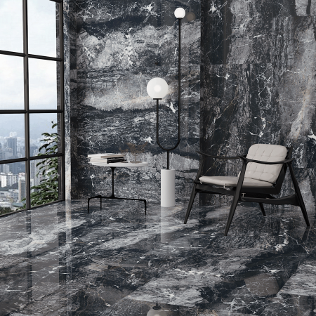 Керамогранит BIEN0046 Caribou Black Rec Full Lap 600x1200x9