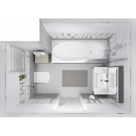 Плитка 34017 Depo узор голубой 25х50