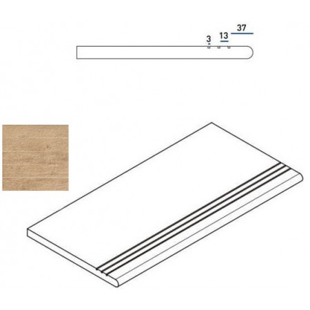 Ступени 620040000032 OLIVE GRADINO ROUND GRIP DX 30x60