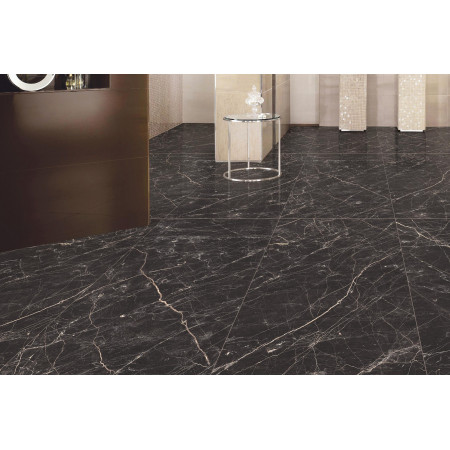 Керамогранит Black Arkadia черный полированный 60х120