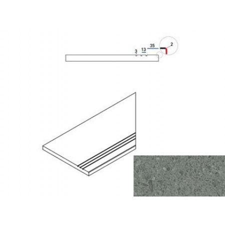 Керамогранит 620090000601 Бортик Дженезис Грэй правый грип Х2 30х60