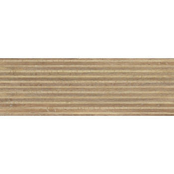 Плитка A16488 Japandi коричневый рельеф 25x75