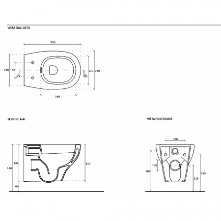 Унитаз подвесной GALASSIA EDEN 7212
