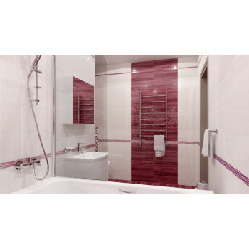 Плитка Декор Апрель черный-2 25х50