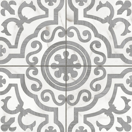 Керамогранит A16010 Siena узоры белый рельеф 42x42