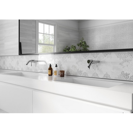 Плитка A15951 Металлический бордюр Metallic серебристый 0,5x75