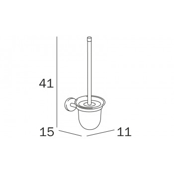 Ершик туалетный INDA FORUM A36140CR21