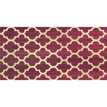 Плитка Декор Бухара золото бордовый 25х50