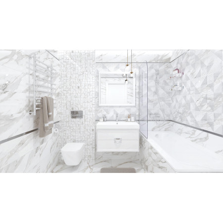 Плитка Декор Balance белый 25х75