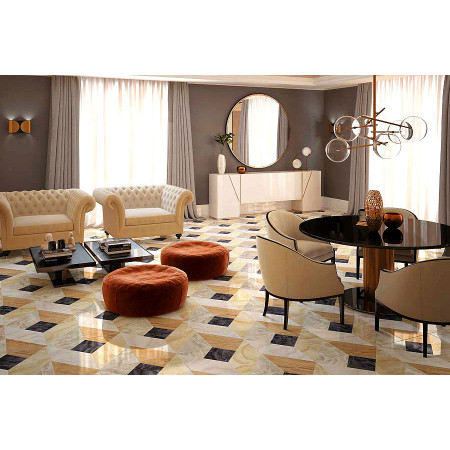 Керамогранит 610090001233 Supernova Onyx Ivory Chiffon Listello Lap 7,3x59