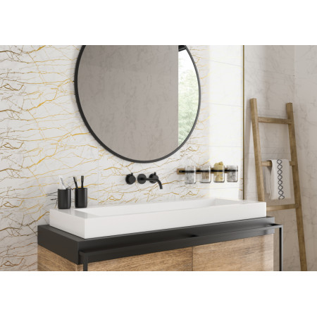 Плитка KT2L052 (KT2L052DT-36) Вставка Calacatta ромбы белый 29,8x59,8