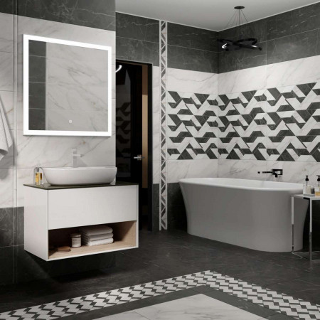 Плитка SPA045R Бордюр Буонарроти серый темный обрезной 30*2.5