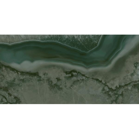 Плитка 19077 Сеттиньяно зеленый грань глянцевый 9,9x20