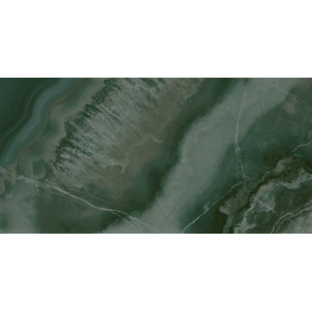 Плитка 19077 Сеттиньяно зеленый грань глянцевый 9,9x20