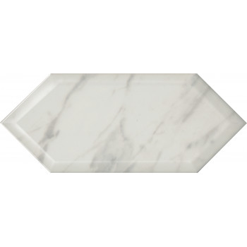 Плитка 35009 Келуш грань белый глянцевый 14х34