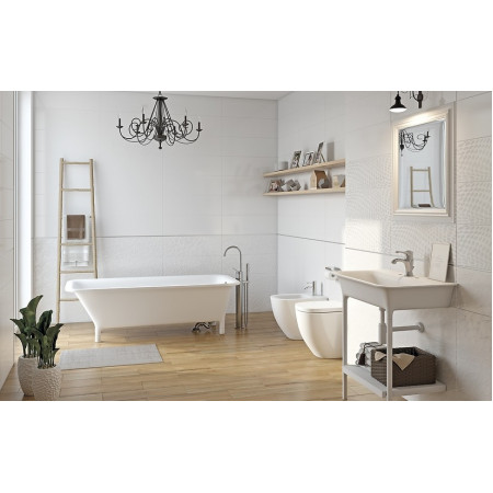 Плитка GO2U051 Вставка Glory белый 25x75