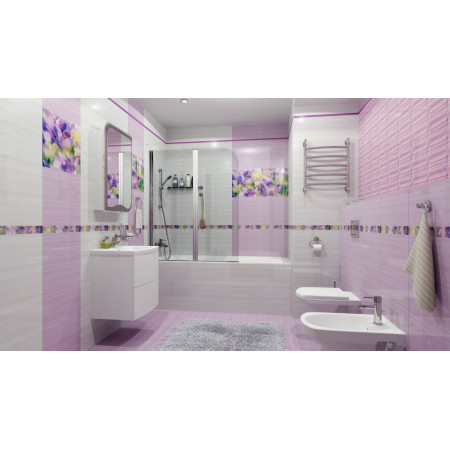 Плитка Бордюр стеклянный Monocolor Ral 4008 2х40