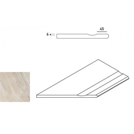 Керамогранит 620090000200 WHITE BORDO SVASATO ROUND SX 30x60