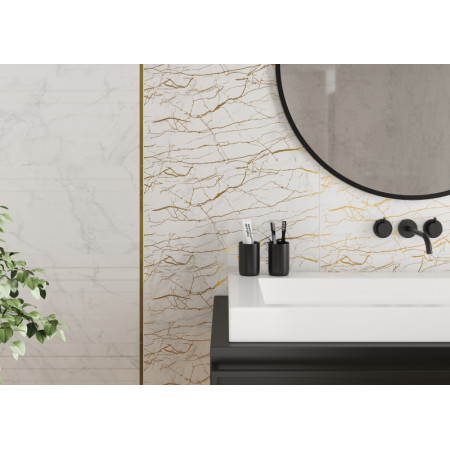 Плитка A15954 Металлический бордюр Metallic черный 1x60