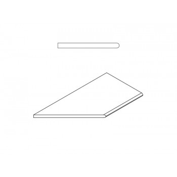 Керамогранит 620090000757 Бортик Миллениум Блэк закругленный левый 30х60