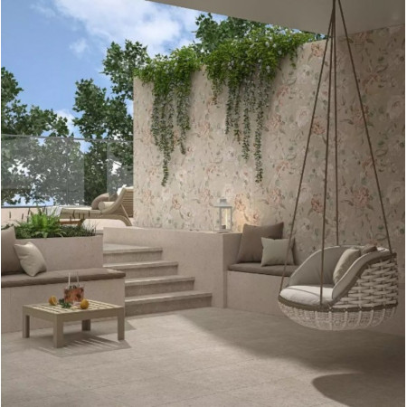 Плитка FME015R Плинтус Риккарди серый светлый матовый обрезной 20x40