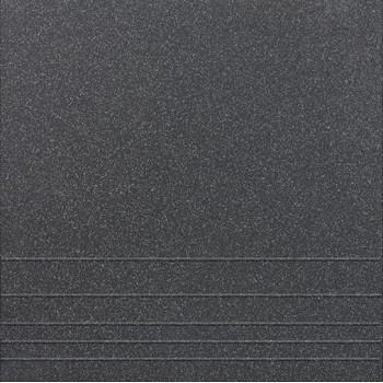 Ступени U111M черный соль-перец рельеф, ступень матовая 30х30