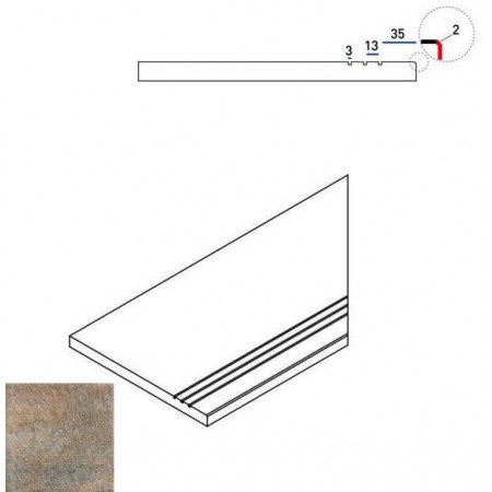 Керамогранит 620090000270 EMERALD BORDO GRIP DX 30x60