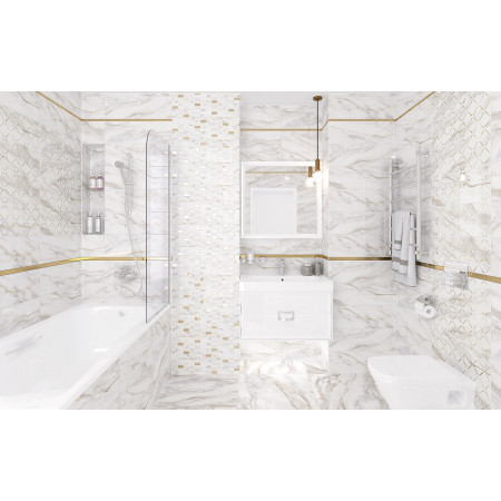 Плитка Декор Aragon белый 20х60