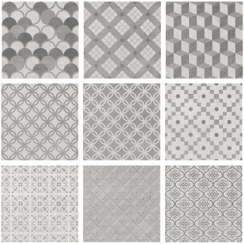 Керамогранит SG1576N Карнаби-стрит орнамент серый 20х20