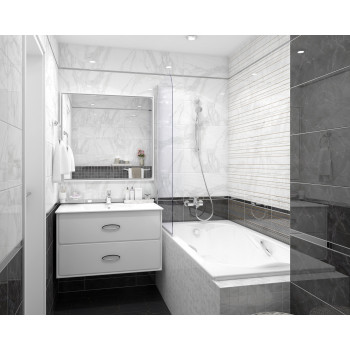 Мозаика MM34038 Декор Olimpus мозаичный чёрный 25х25