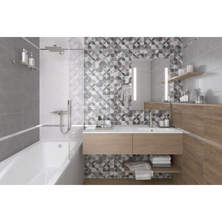 Плитка 34086 Focus белый 25х50