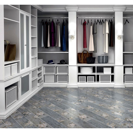 Керамогранит SG704400R Поджио Цветы коричневый обрезной 20х80