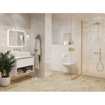 Плитка A15917 вставка Atria листья бежевый 20x44