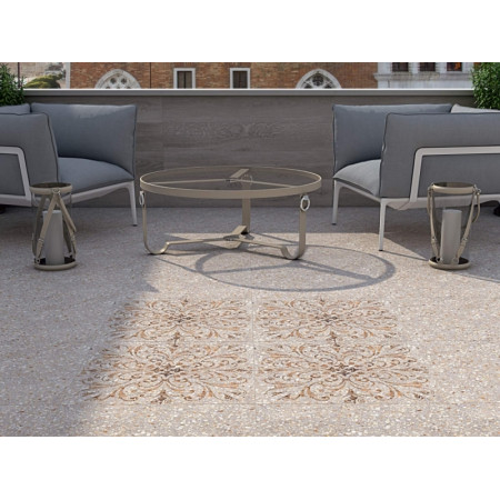 Керамогранит SG184/001 Терраццо коричневый мозаичный 14,7х14,7